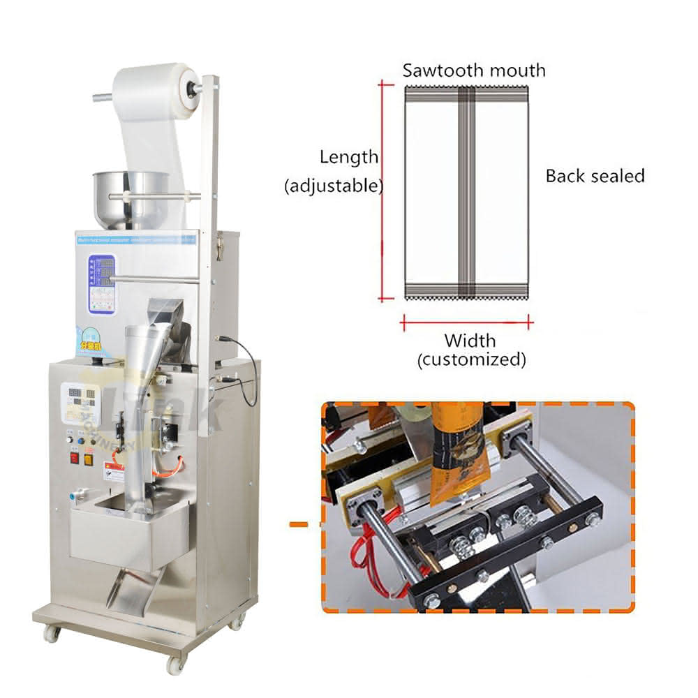 Multifunctional particle powder packaging machine