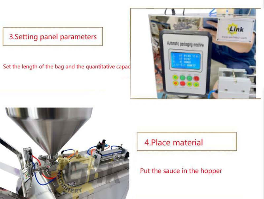 Tomato paste packaging machine