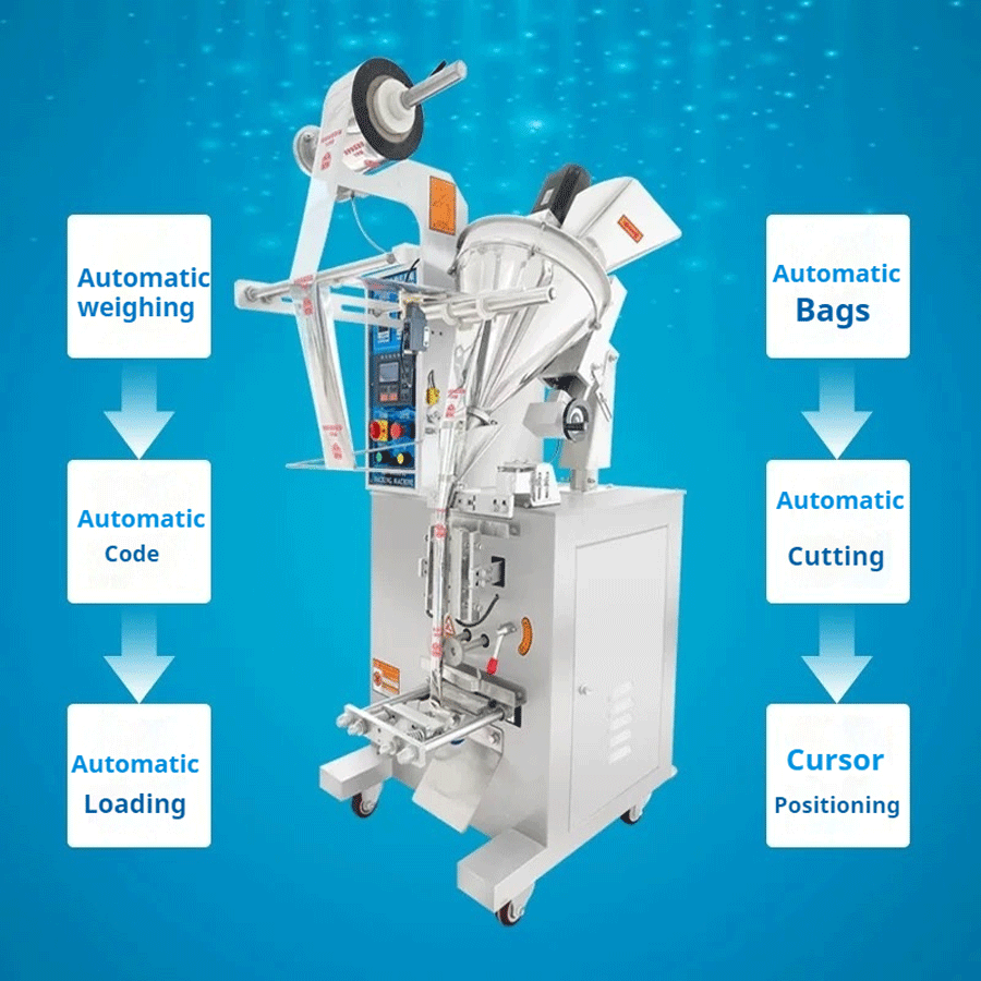 Flat screw powder packaging machine