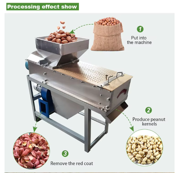 Peanut peeler machine