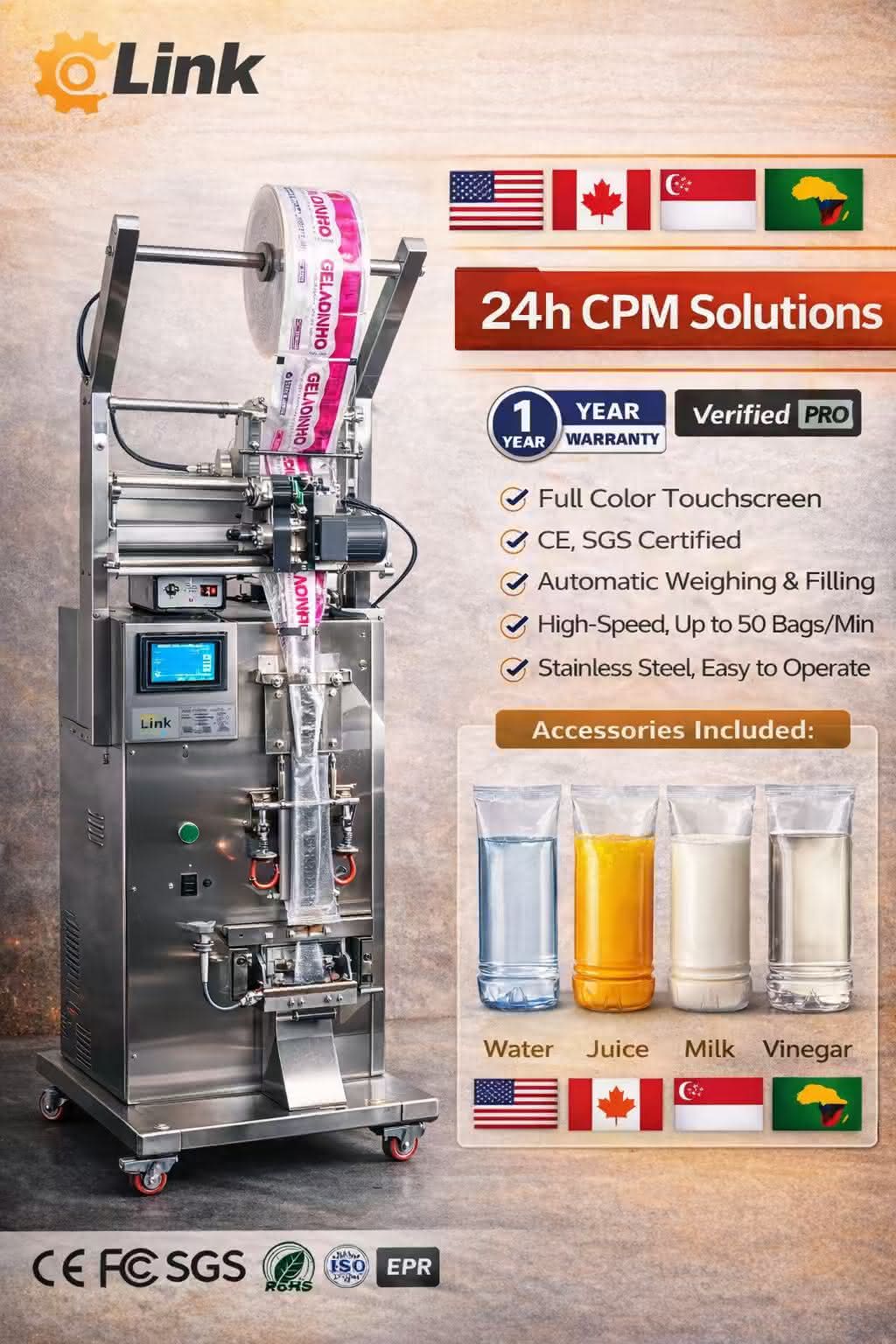 liquid packaging machine for small business