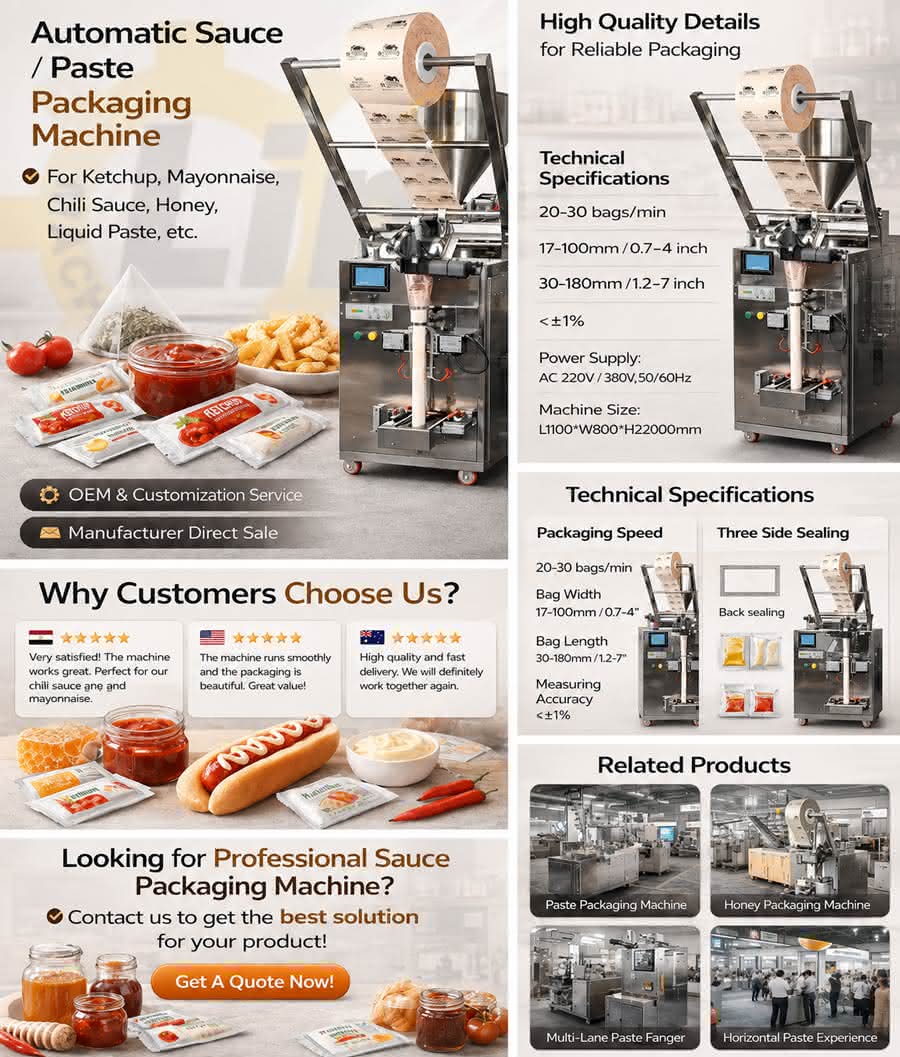 small sauce packaging machine