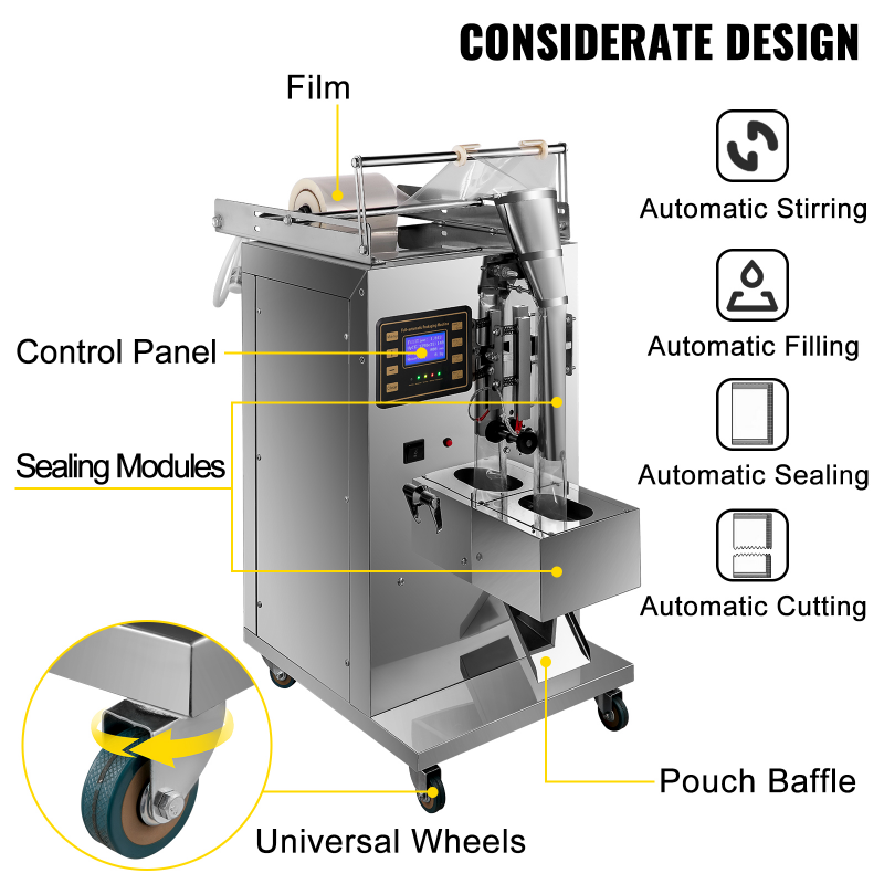PLC Controlled milk juice packaging machine