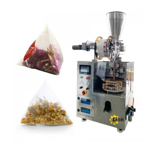 High speed tea packaging machine, nylon triangular bag tea packaging machine