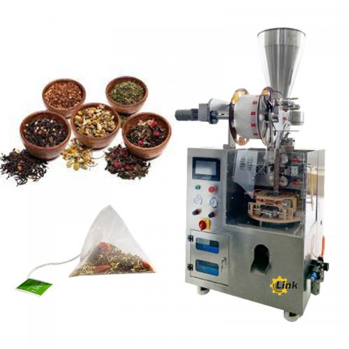 High speed tea packaging machine, nylon triangular bag tea packaging machine